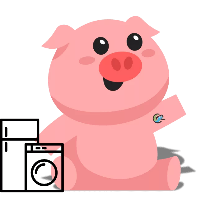 SqueakR pig with an appliance icon.